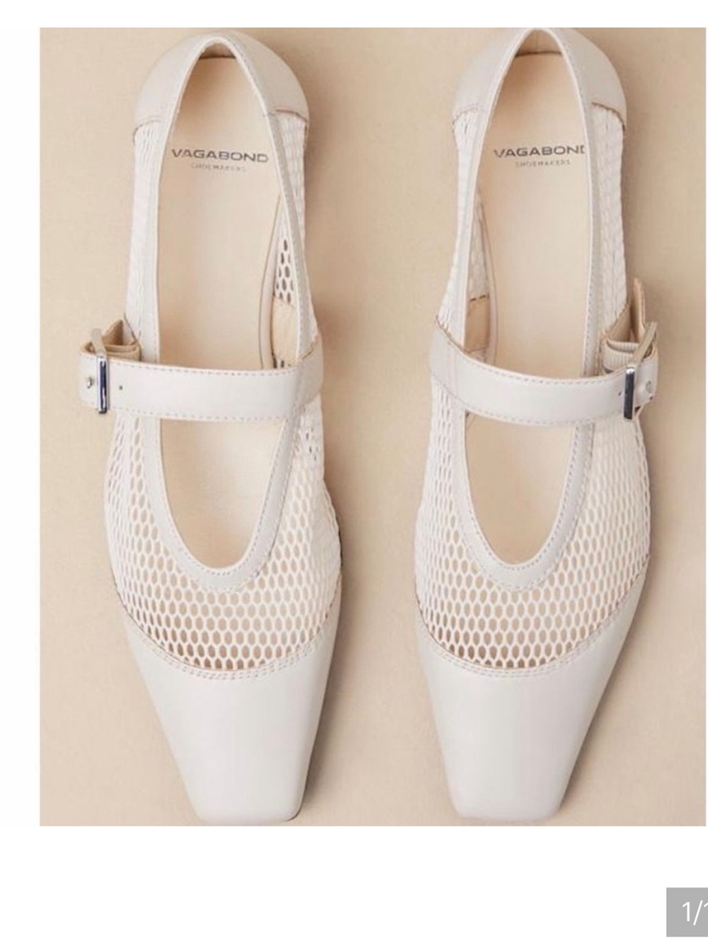 VAGABOND WIOLETTA MESH LEATHER BALLET FLATS
